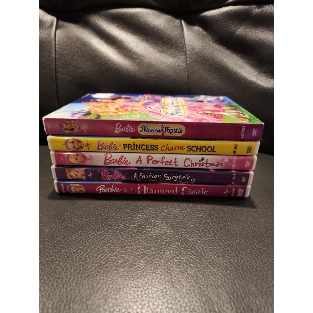 Barbie DVD Lot of 5-Princess, Christmas, Fashion